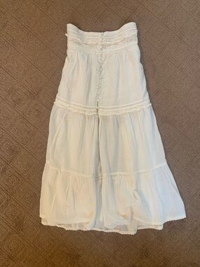 NWT AERIE COTTAGECORE TIERED MAXI SKIRT IVORY LARGE